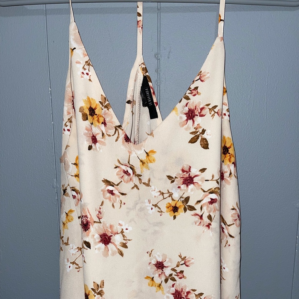 F21 Floral Tank Top